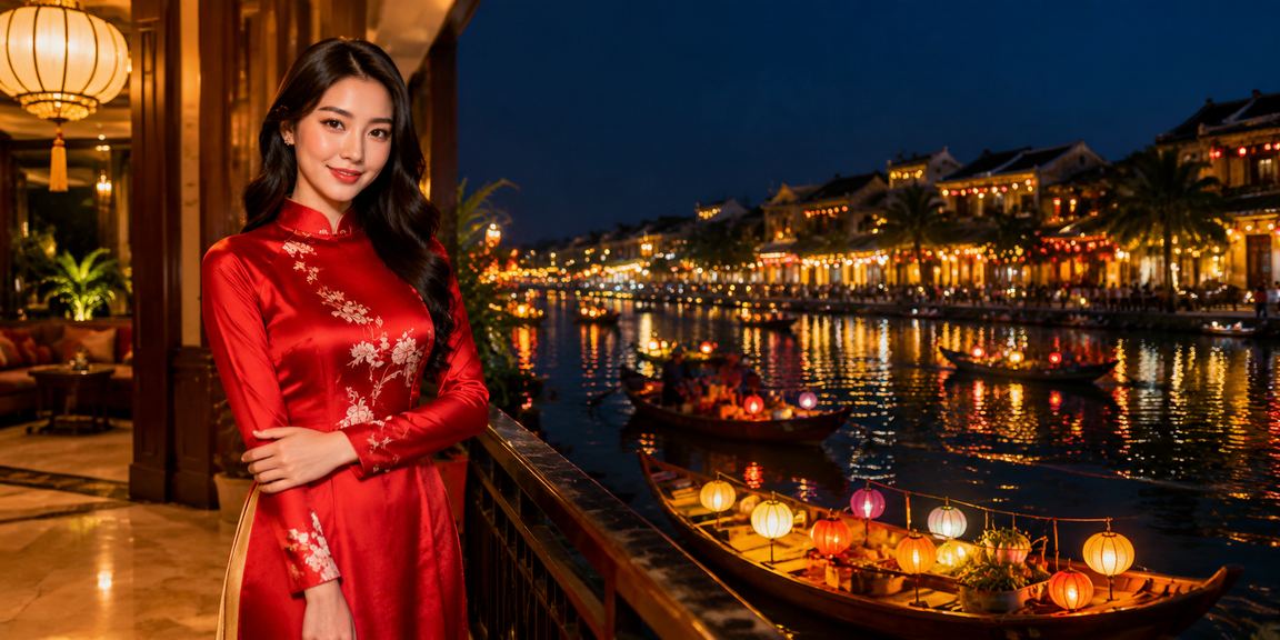 Người dùng tại phố cổ Hội An truy cập ứng dụng giải trí trên điện thoại